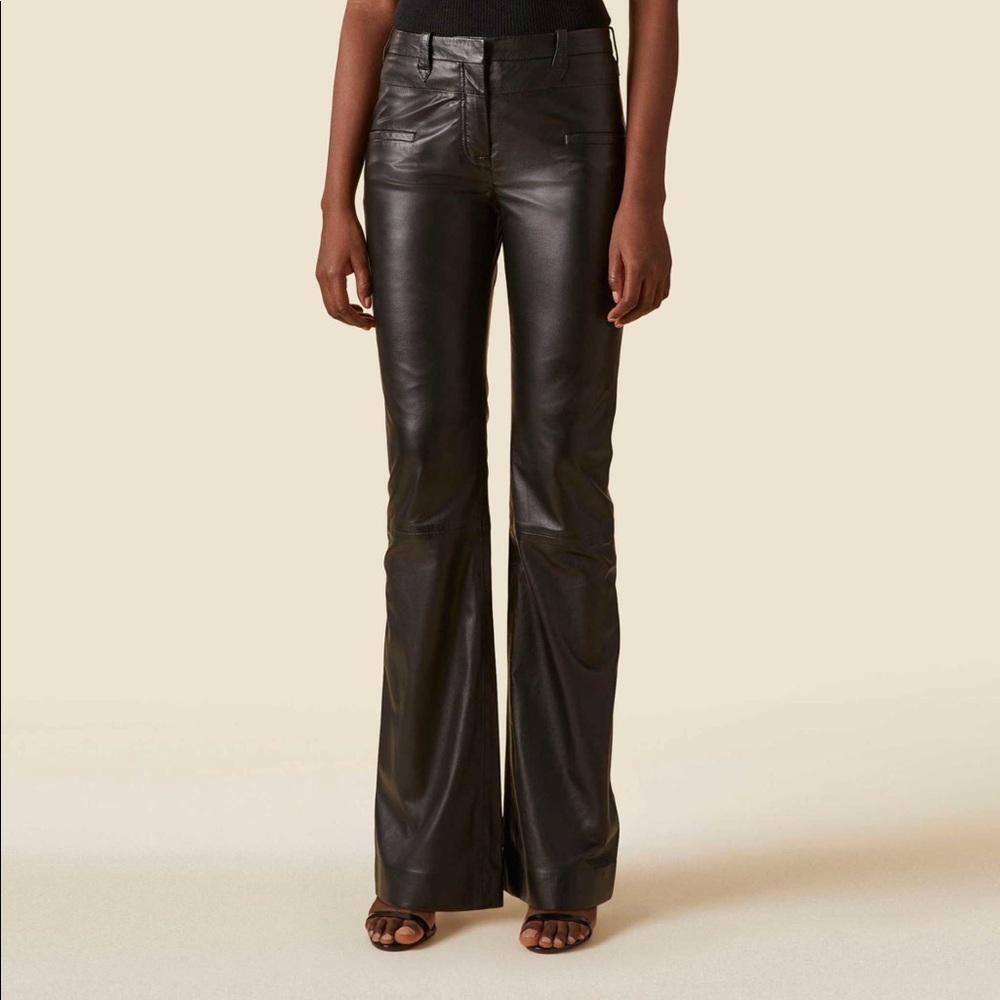 Altuzarra Serge Leather Pant in Black